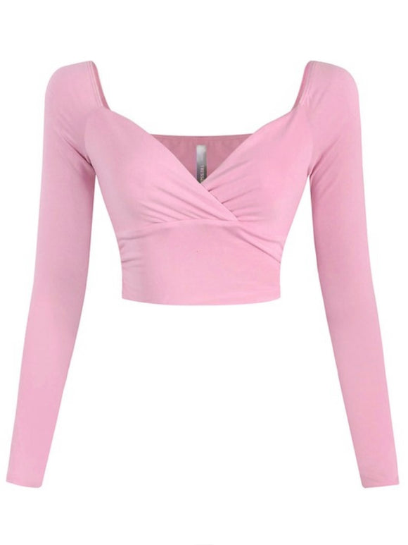 Jane Long Sleeve Top- Pink